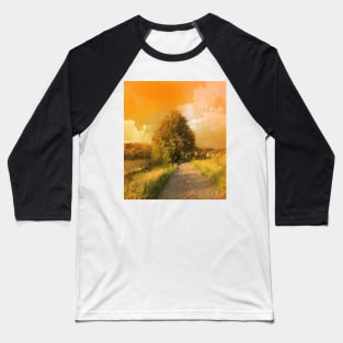 Cubist Tree bathing in Sunlight Baseball T-Shirt